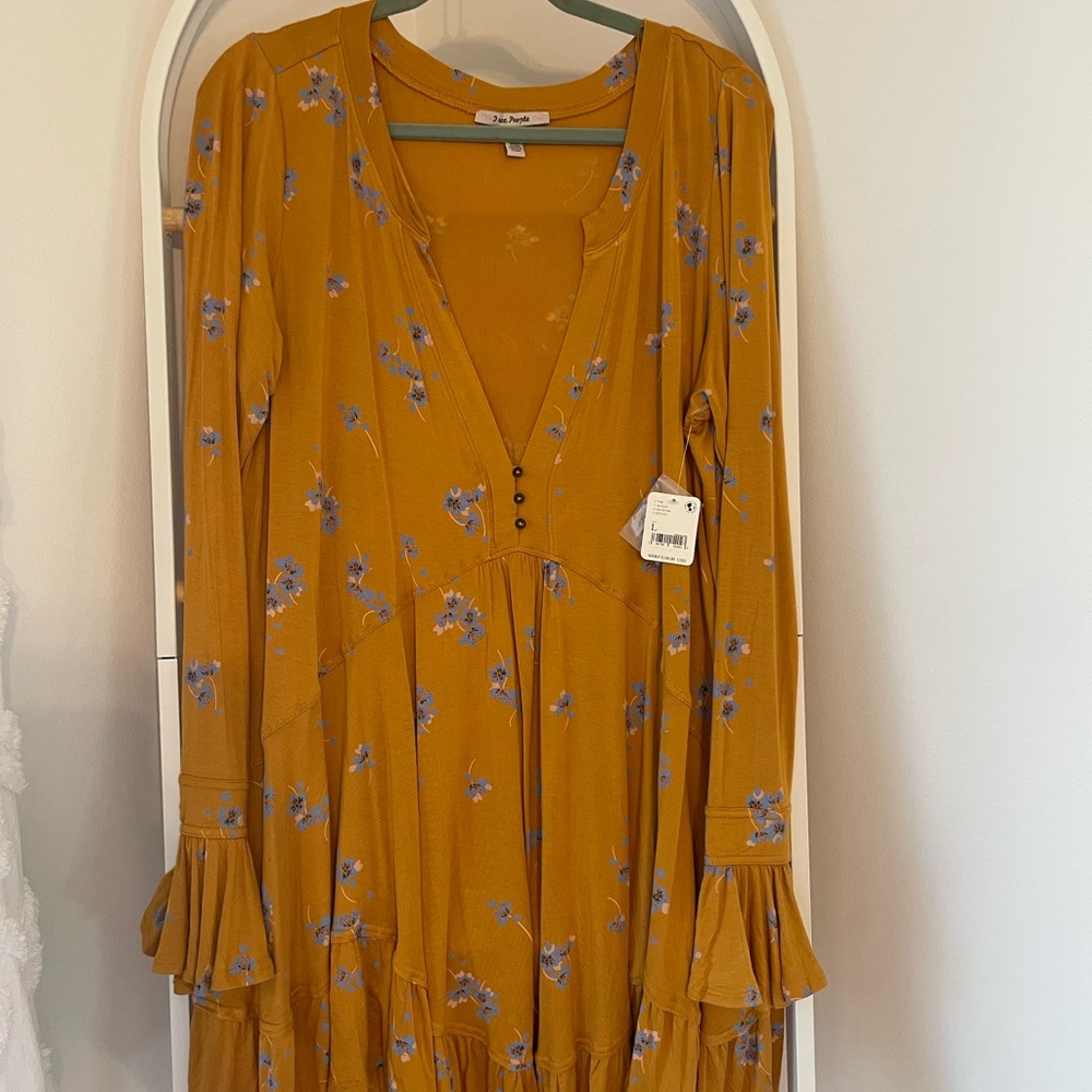 Floral Mustard Dress